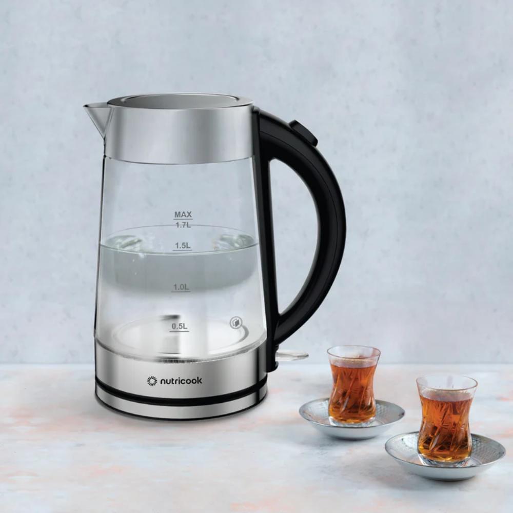 Nutricook Glass Kettle NC-GK100 2200W 1.7L Double Wall Cool Touch Boiler Bin