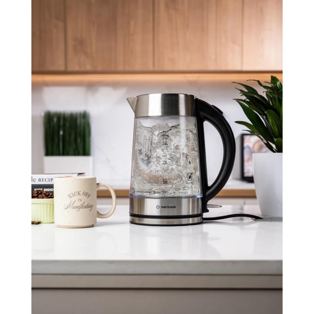 Nutricook Glass Kettle NC-GK100 2200W 1.7L Double Wall Cool Touch Boiler Bin