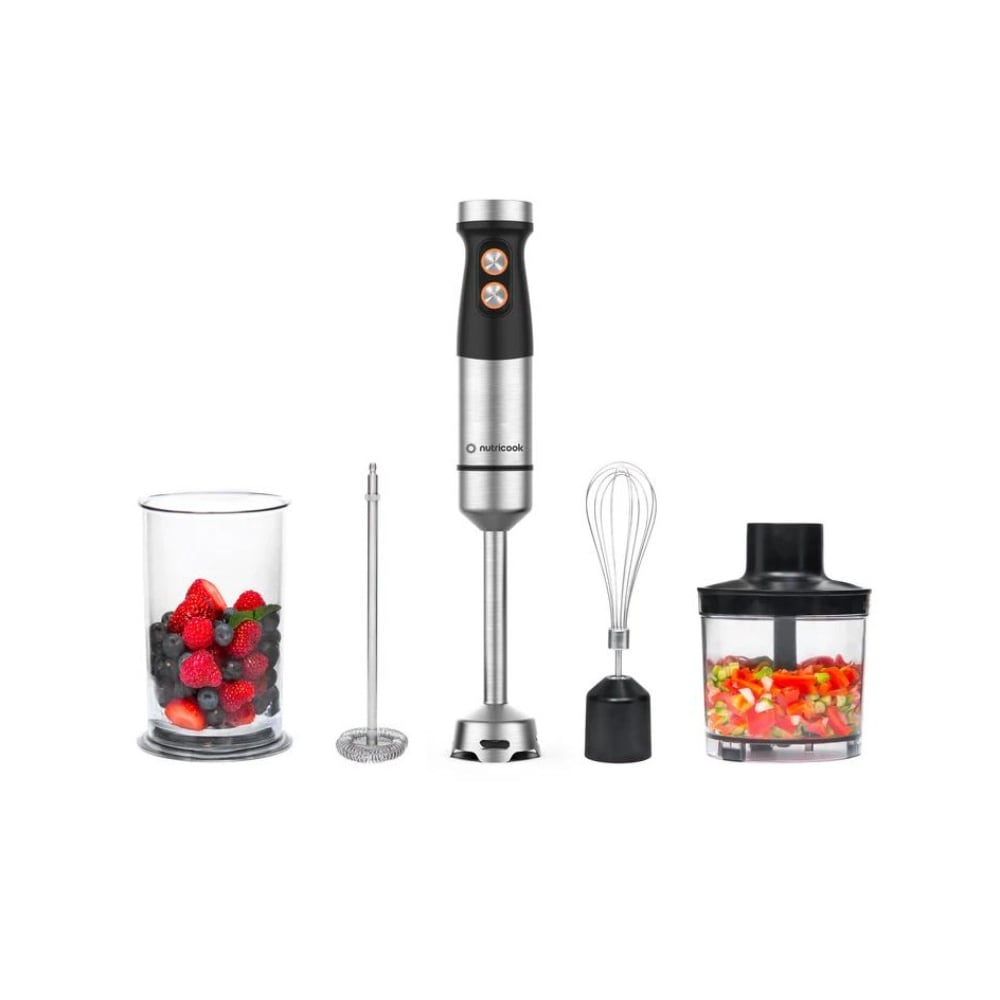 Nutricook Hand Blender NC-HB100 1200W Immersion Chopper Whisk Smasher Beaker