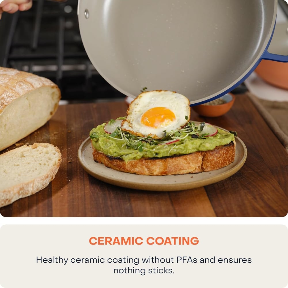 Nutricook Skillet NC-OP126AB 26cm Ceramic Non Stick Induction Sauté Frying Pan