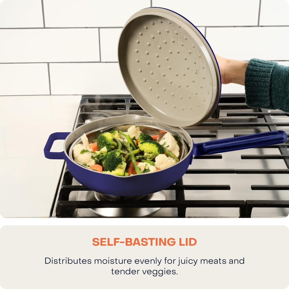 Nutricook Skillet NC-OP126AB 26cm Ceramic Non Stick Induction Sauté Frying Pan