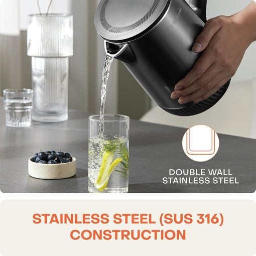 Nutricook Metal Kettle NCK-USK501 1800W 1.7L SUS316 Quiet U-Shape Boiler Bin