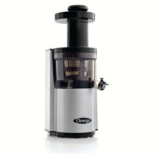 Omega Vertical Slow Masticating Juicer - 43 RPM Low Speed - 150W Silver