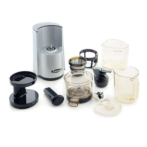 Omega Vertical Slow Masticating Juicer - 43 RPM Low Speed - 150W Silver