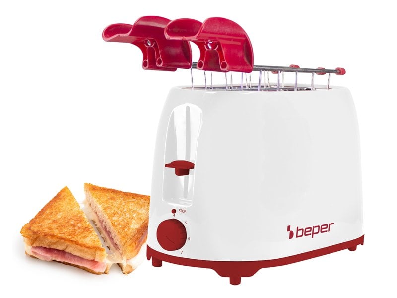 Beper Toaster With Pliers 750W, 2- Slice Toaster With Abs Body And