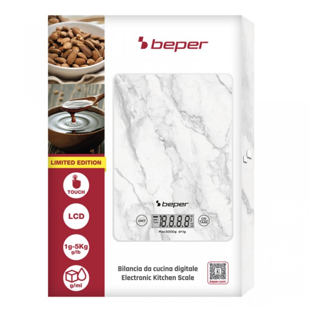 Beper Digital Kitchen Scales Tempered Glass Top Tare Function Lcd Touch – Buy in Lebanon