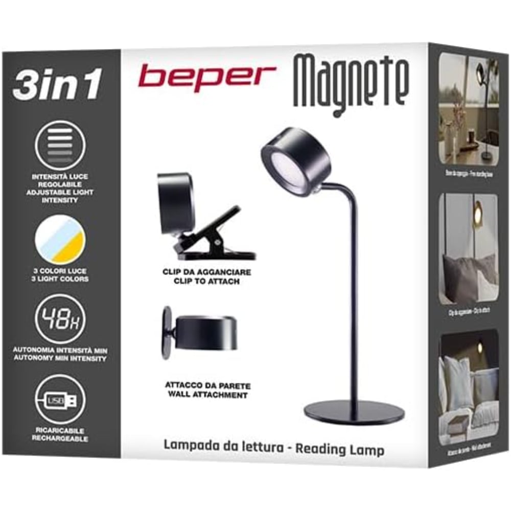Beper Rechargeable 3in1 Magnet Lamp, Black – Buy in Lebanon
