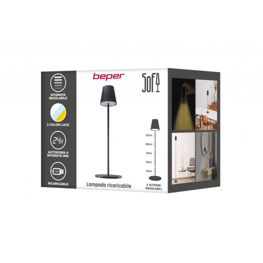 Beper Rechargeable Sofa Lamp, Black – Buy in Lebanon