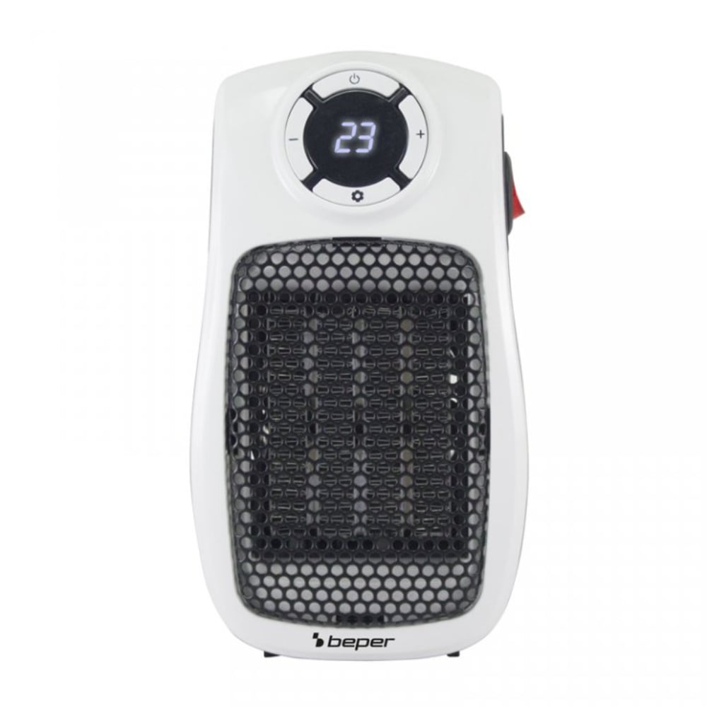 Beper Mini Ceramic Fan Heater, 500W/1000W, Safe Auto-Off
