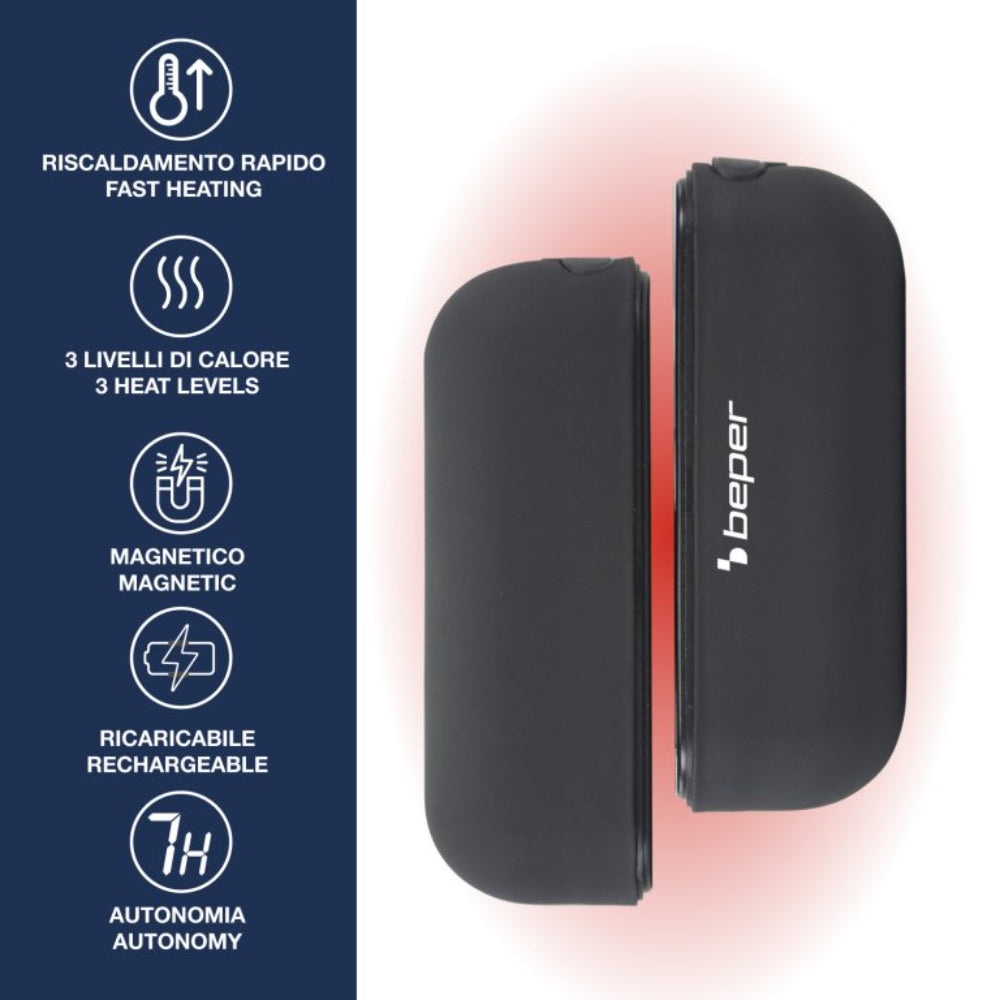 Beper Hand Warmer Rchargeable Magnetic, 3 Heat Level, USB-C Charging