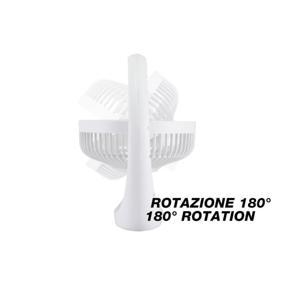 Beper Portable Fan Rechargeable With LED Light 3 Ventilation Speeds