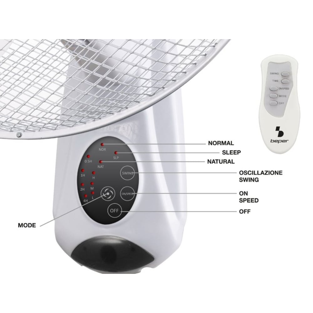 Beper Wall Fan With Remote Control
