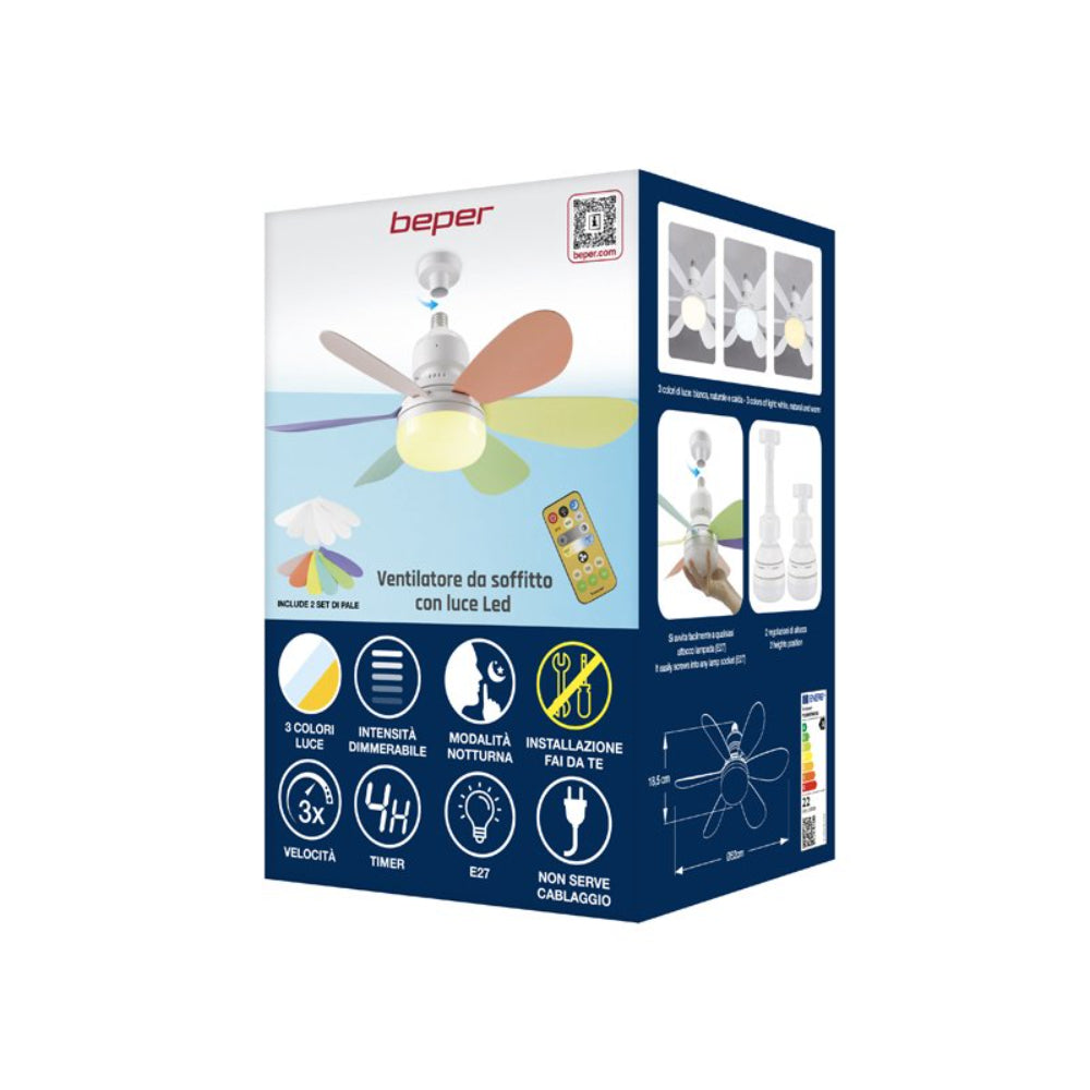 Beper Ceiling Fan, 40W, Lighting And Ventilation With Interchangeable – Buy in Lebanon