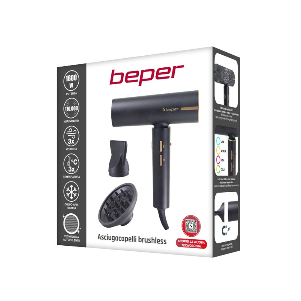 Beper Brushless Motor Hair Dryer, Dc Motor, 1800W, 3 Speeds, 3 Selectable – Buy in Lebanon