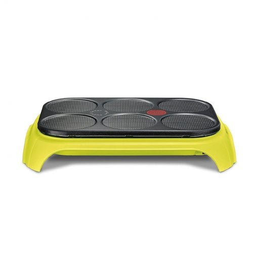 Tefal Crep Party, Yellow base - 1000W - 6 Spots (12cm)non-stick