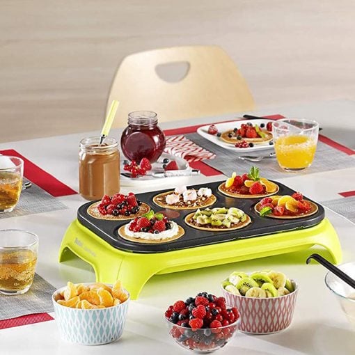 Tefal Crep Party, Yellow base - 1000W - 6 Spots (12cm)non-stick