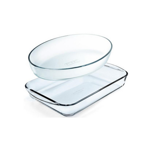 Pyrex 913S605 Set of 2 Rectangular Roaster 234B + Oval Roaster – Buy in Lebanon