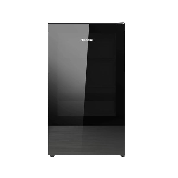 Hisense 93L Wine Cooler 34 Bottle Capacity Wooden Shelves UV Glass Door Black