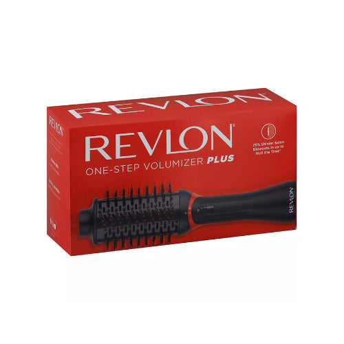 A red box of Revlon One Step Plus Volumizer Air Brush with an image of the black brush on the front.