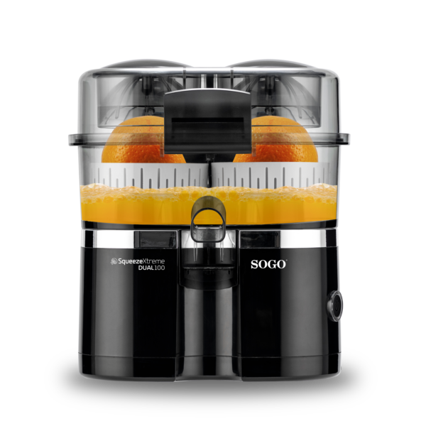Sogo SS-5299 Double Citrus Juicer with Automatic Lid & Built-in Orange Cutter - 100W