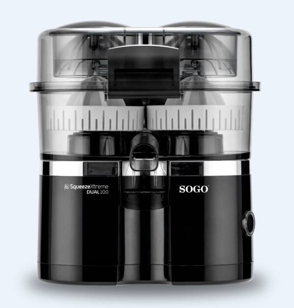 Sogo SS-5299 Double Citrus Juicer with Automatic Lid & Built-in Orange Cutter - 100W