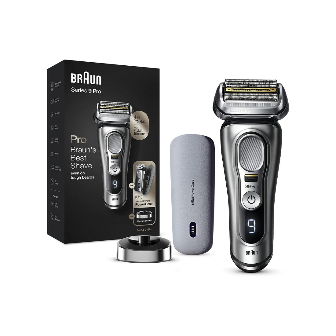 Braun Series 9 Pro 9427s Electric Shaver with PowerCase Wet & Dry Waterproof
