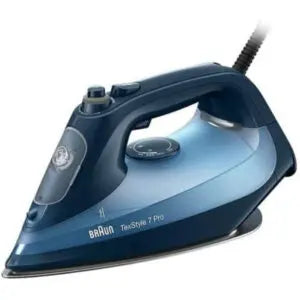 Braun Texstyle 7 Pro Steam Iron Si7160Bl 3000W Freeglide 3D Blue