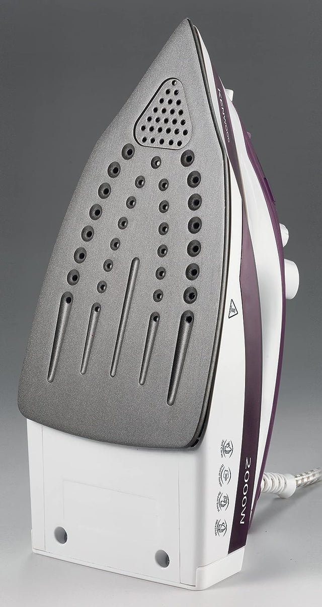 Kenwood Steam Iron STP40 2000W Ceramic Soleplate 250ml Tank Purple White New