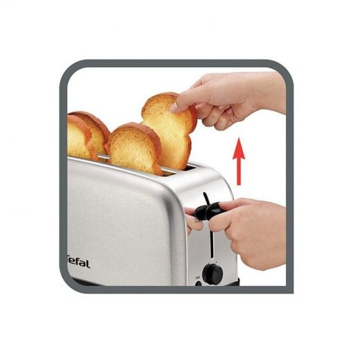 Tefal Equinox 2 - 1400W - Two Long Slots - Stainless Steel