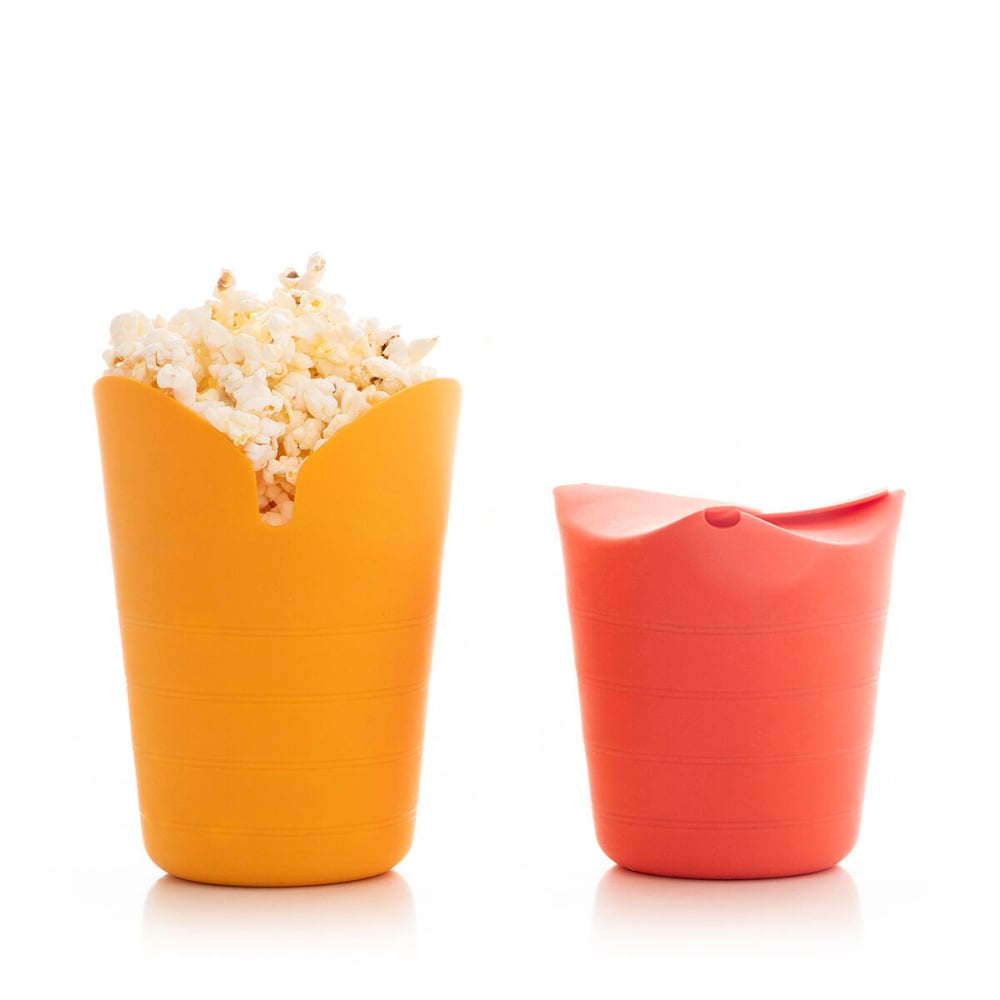 InnovaGoods Collapsible Silicone Popcorn Poppers Popbox (Pack Of 2)