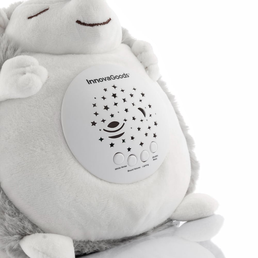 InnovaGoods Hedgehog Soft Toy With White Noise And Nightlight Projector