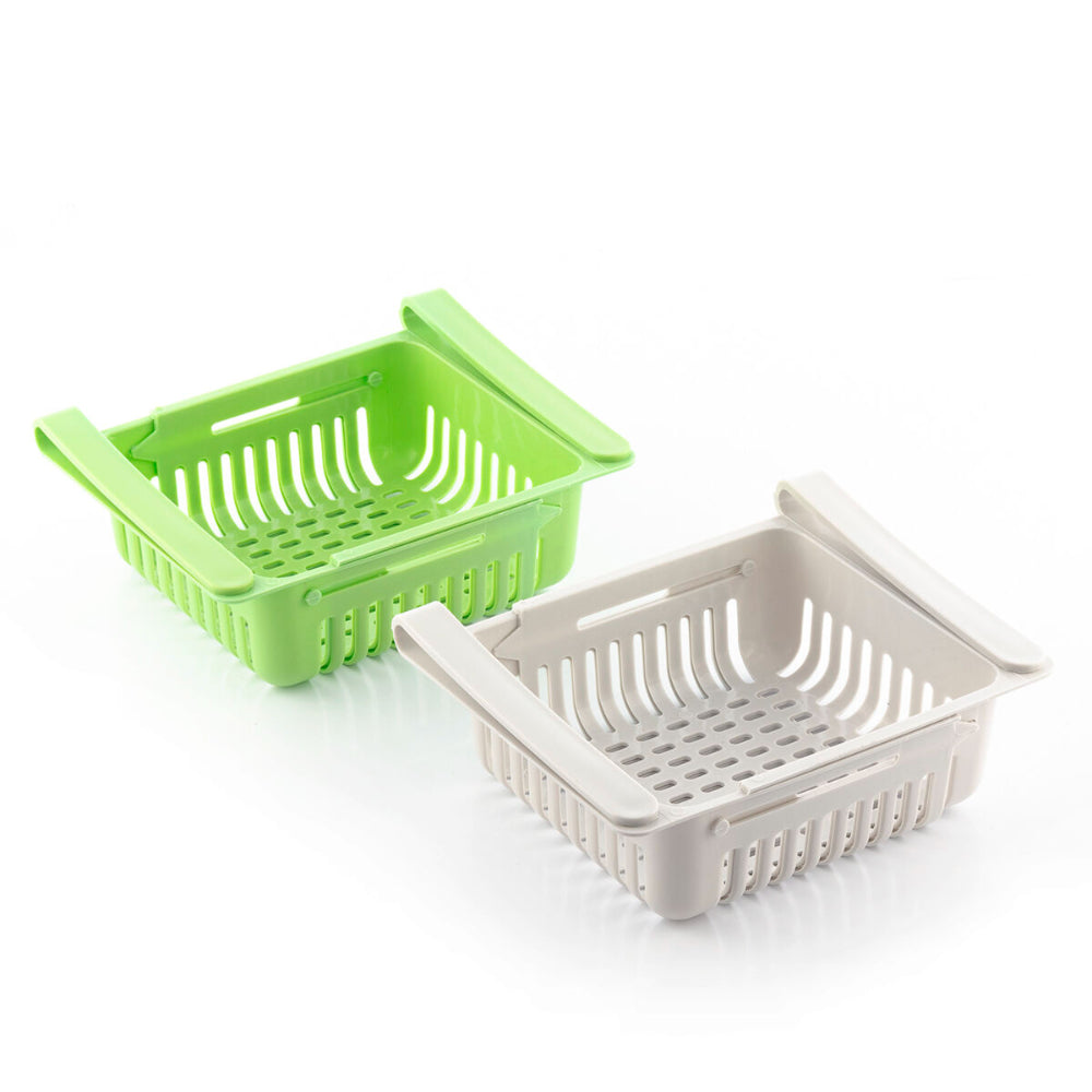InnovaGoods Adjustable Fridge Organiser Friwer (Pack Of 2)