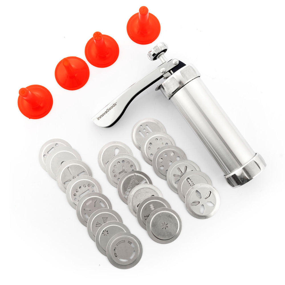 InnovaGoods 2-in-1 Biscuit Maker and Piping Gun Prekies