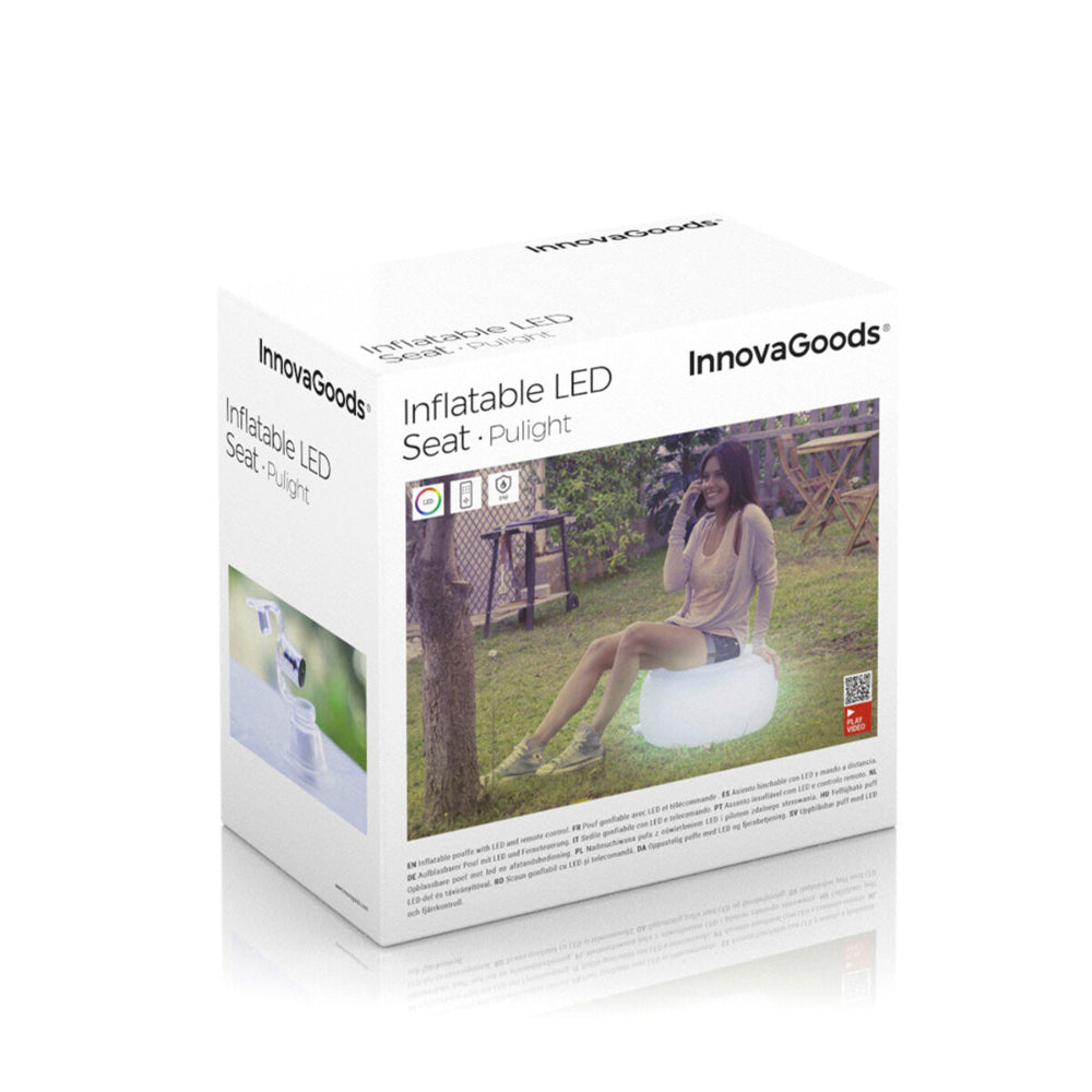 InnovaGoods Inflatable Seat With Multicolour Led And Remote Control Pulight Buy in Lebanon