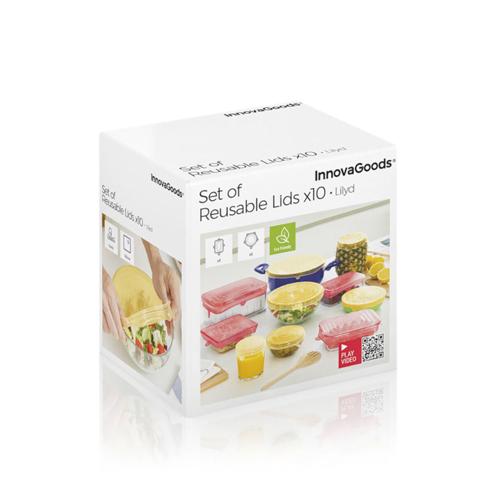 InnovaGoods Set Of 10 Reusable And Adjustable Kitchen Lids Lilyd Buy in Lebanon