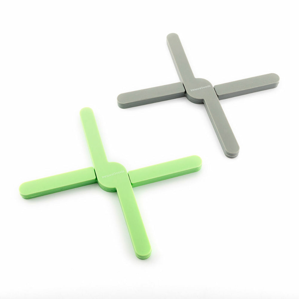 InnovaGoods Individual Folding Silicone Trivet Folvet 2 Units
