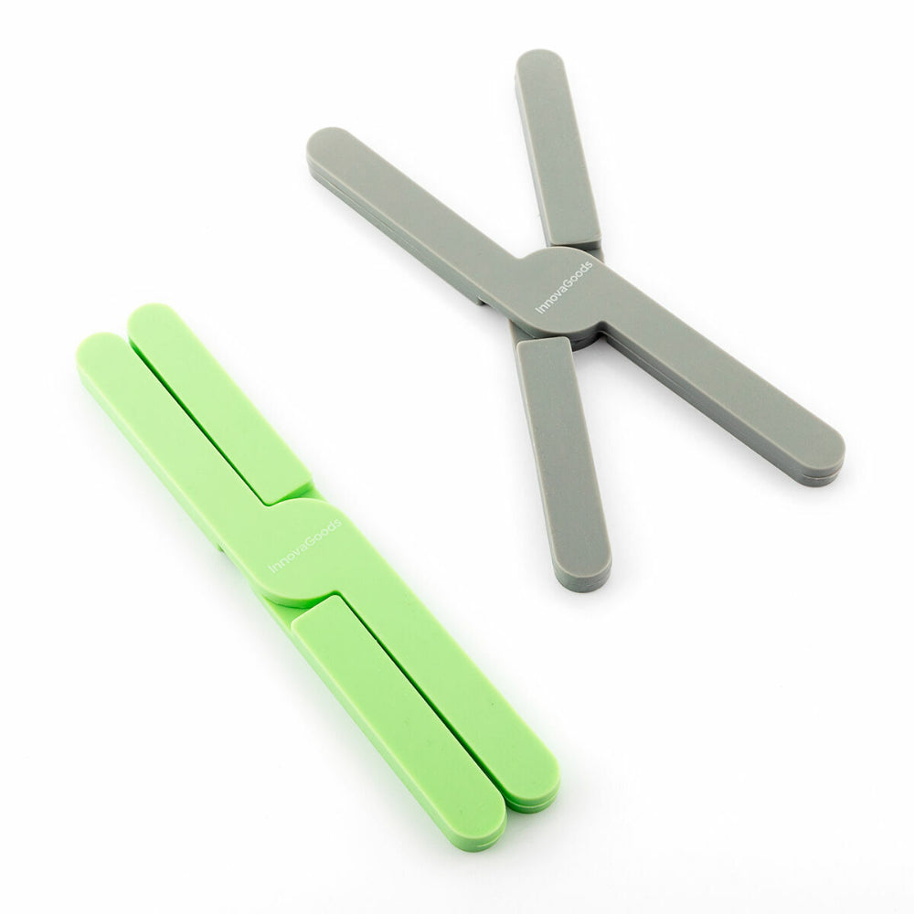 InnovaGoods Individual Folding Silicone Trivet Folvet 2 Units