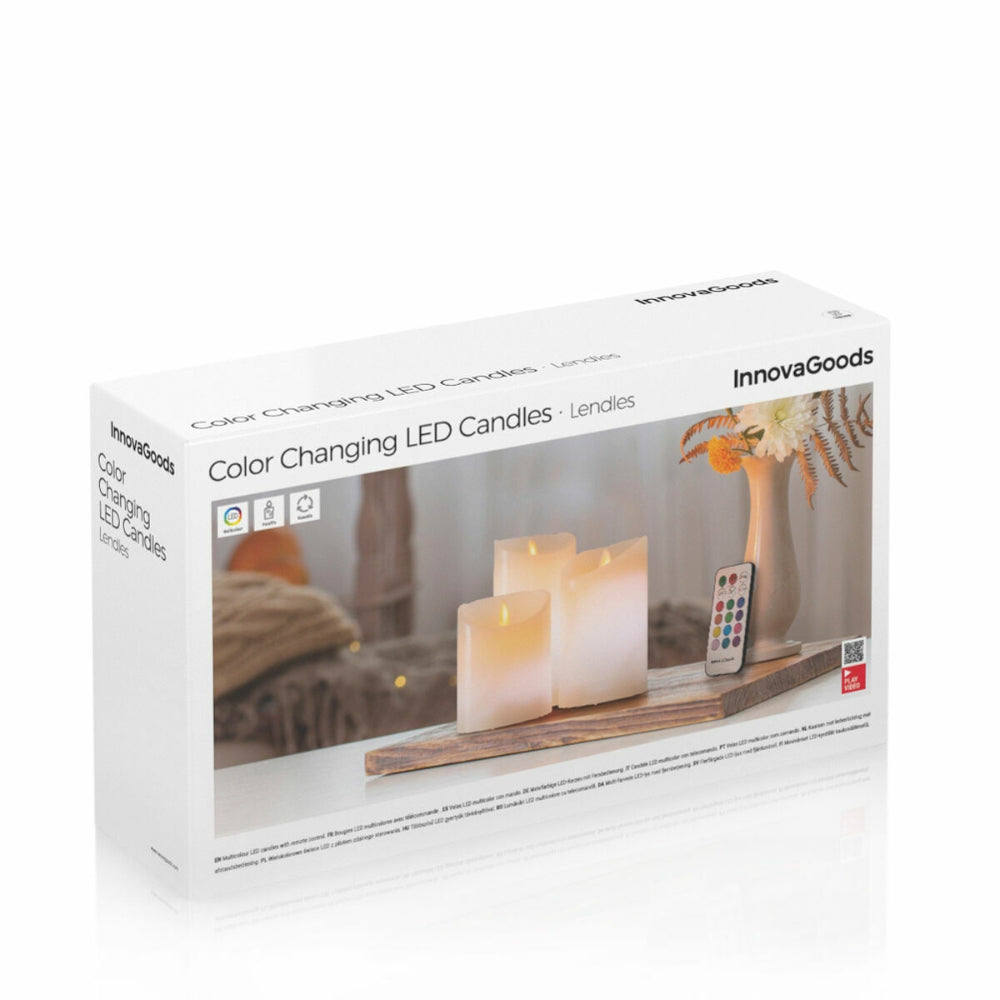 InnovaGoods Multicolour Flame-Effect Led Candles With Remote Control Buy in Lebanon