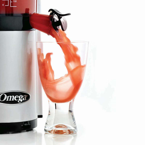 Omega Vertical Slow Masticating Juicer - 43 RPM Low Speed - 150W Silver