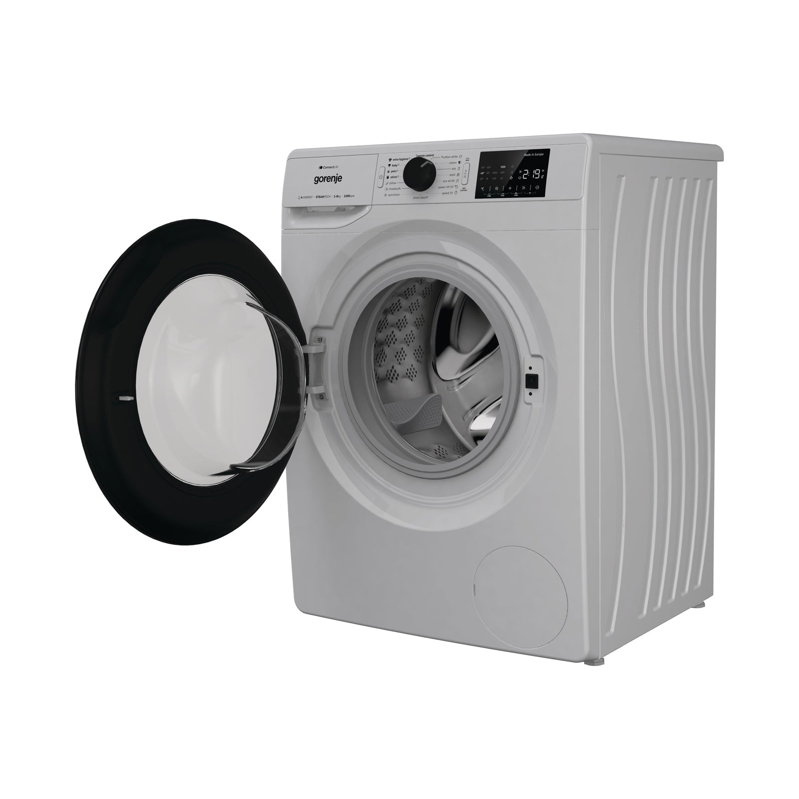 Gorenje Washer Front Load 8Kg 1200Rpm Inverter Steam Silver