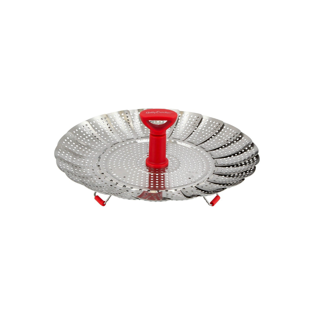 Betty Crocker Stainless Steel Steamer – Red/Silver – view 2