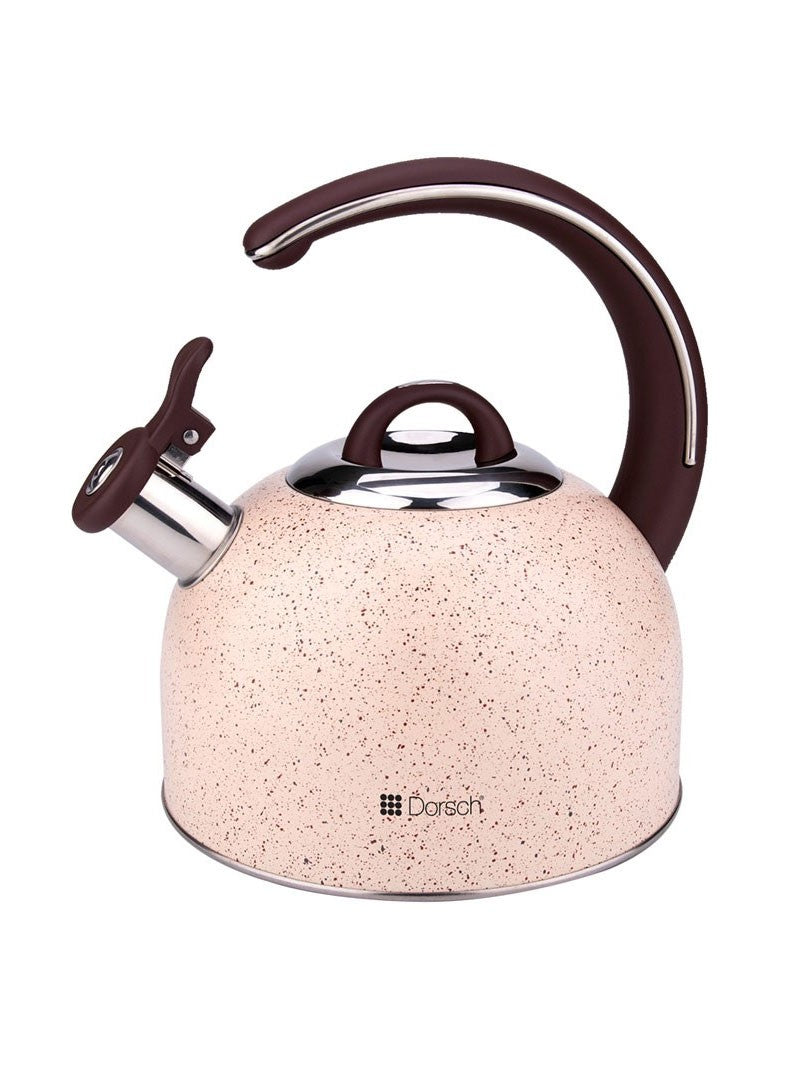 Dorsch 3L Stainless Steel Whistling Kettle With Luxurious Handle - Pink