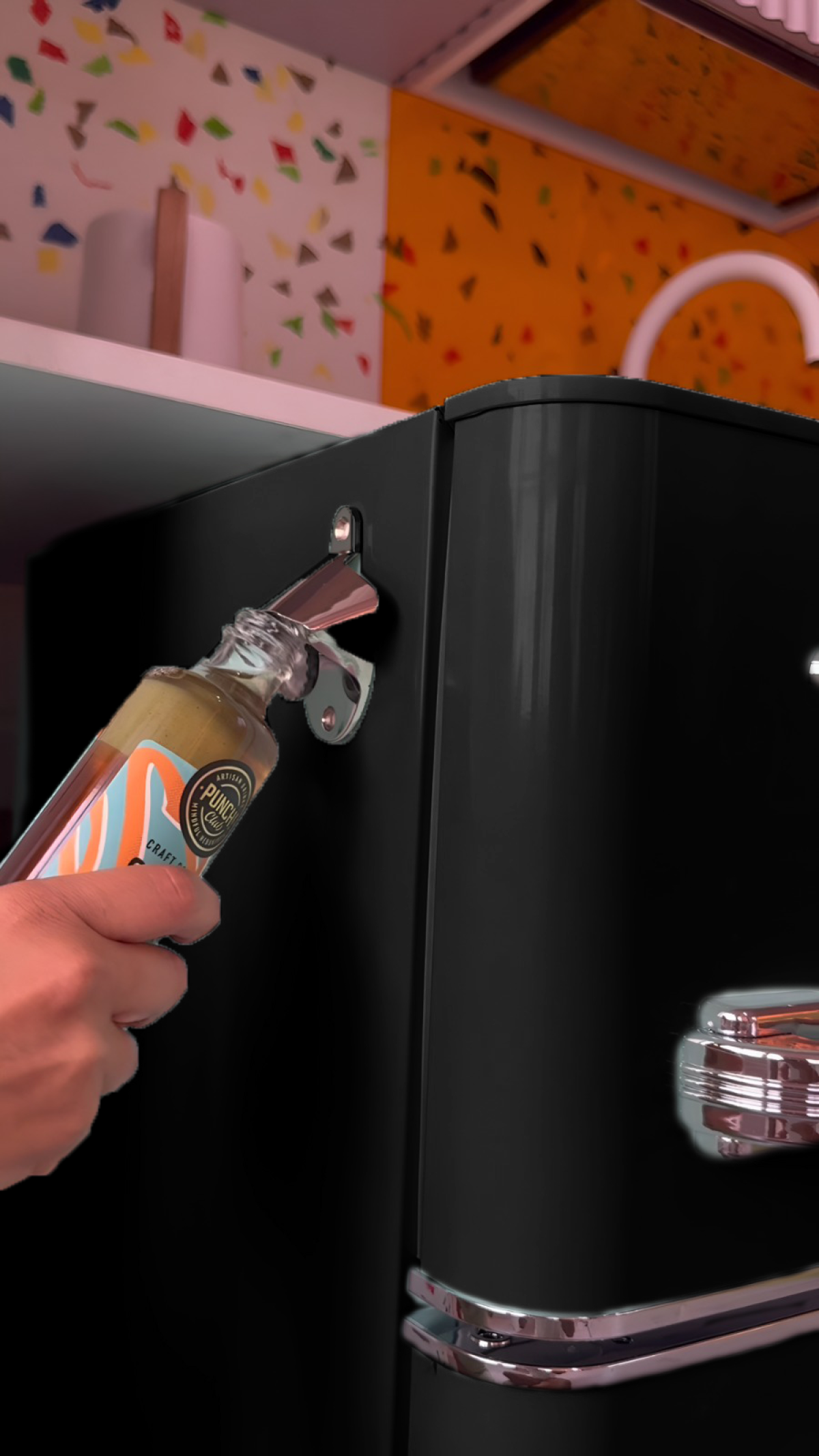 Nostalgia Retro Two-Door Fridge Freezer – 90L, Matte Black