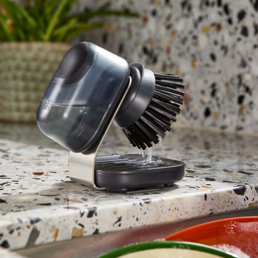 Joseph Joseph SinkTech 6500015 Compact Soap Dispensing Dish Brush with Stand