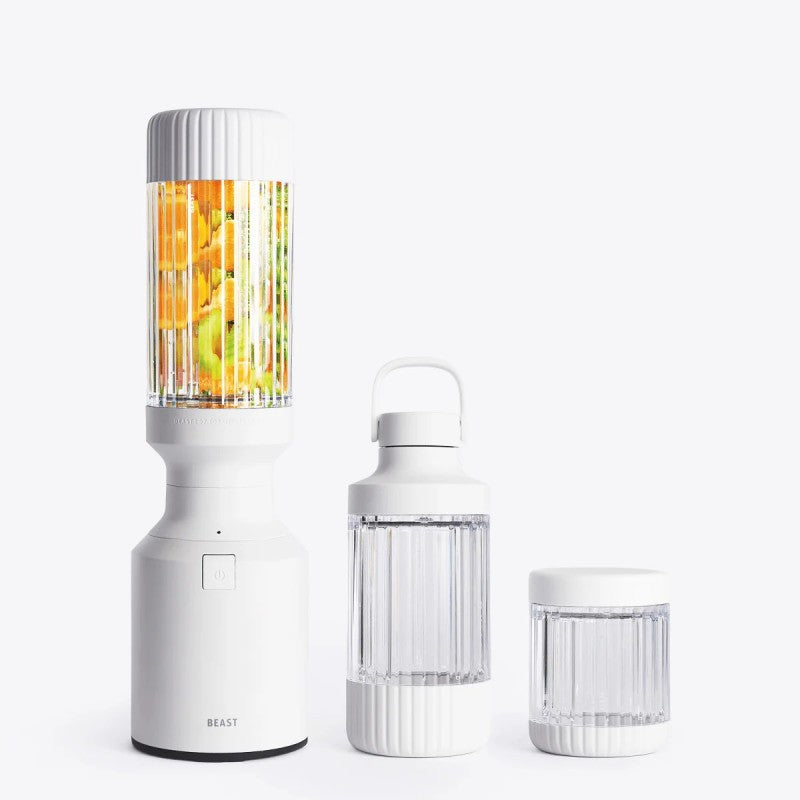 Beast Mighty 850 Plus Personal Blender 850W 3 Vessels Cloud White B85MH WT EU