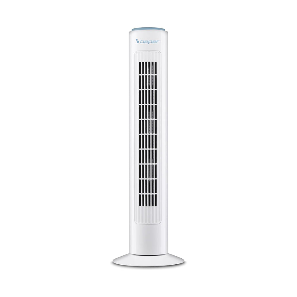 Beper Tower Fan 45 W, Quiet Fan, Height 72 cm, Automatic Oscillation, White