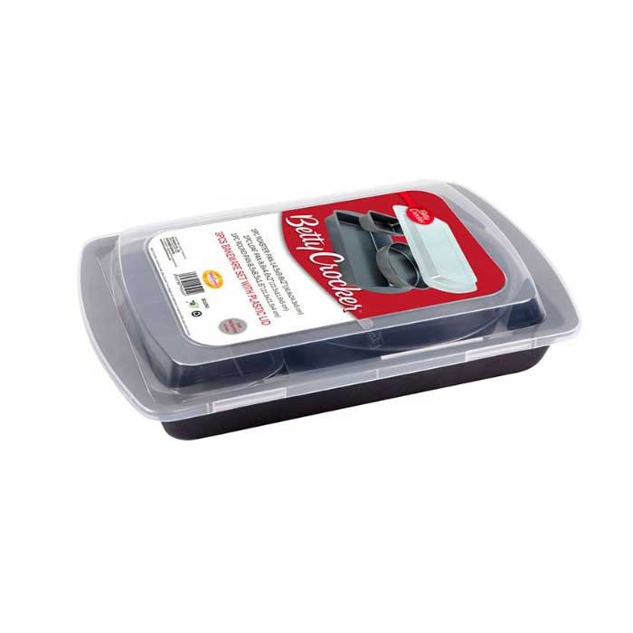 Betty Crocker 3-Piece Bakeware Set With Lids