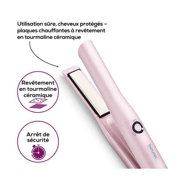 Beurer Hs 20 Cordless Hair Straightener - 59331 - Pink