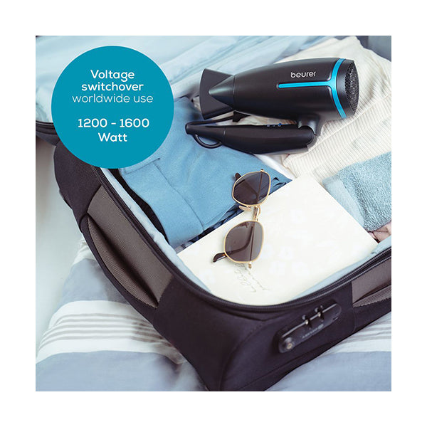Beurer Travel Hair Dryer: Folding With Volt Switchover, Hc25 Le - Limi