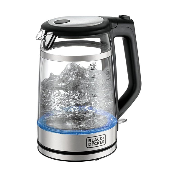 Black+Decker Glass Kettle GK220-B5 1.7L 2200W Double Wall Cordless Teapot